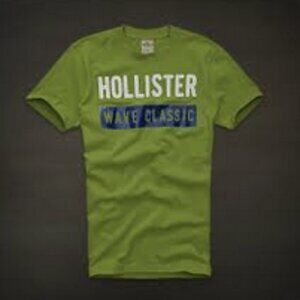 Hollister Dudes Small Hollister Wave Classic T Shirt Short Sleeve Green Navy New